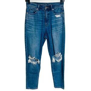 American Eagle Comfort Stretch Waistband Mom Jeans Womens Size 0 Short